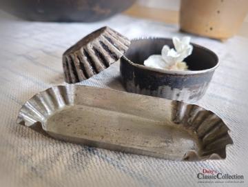 3er SET Backförmchen ~ Brioche ~ Pommes Schale ~ Zwieback Backform ~ Kerzen Deko ~ Vintage Landhaus Deko