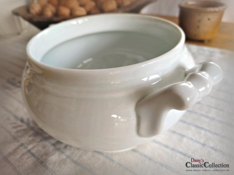 VERKAUFT ! Terrine weiß ~ Suppenschüssel ~ Keramik Schüssel ~ Landhaus Küche ~ Obstschale ~ Übertopf