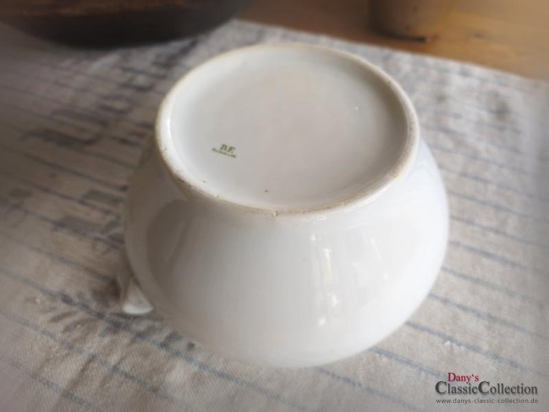 VERKAUFT ! Terrine weiß ~ Suppenschüssel ~ Keramik Schüssel ~ Landhaus Küche ~ Obstschale ~ Übertopf