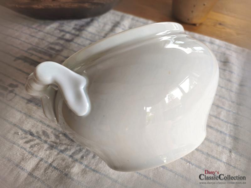 VERKAUFT ! Terrine weiß ~ Suppenschüssel ~ Keramik Schüssel ~ Landhaus Küche ~ Obstschale ~ Übertopf