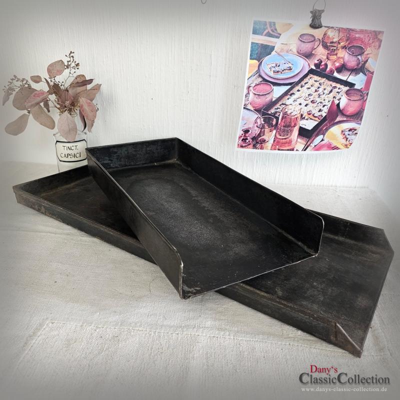 VERKAUFT ! stabile rechteckige Backbleche zum stilvoll backen und anrichten ~ bitte über das DROP DOWN FELD gewünschtes Blech auswählen