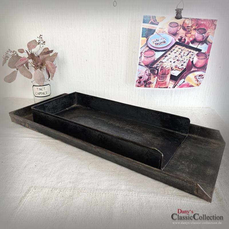 VERKAUFT ! stabile rechteckige Backbleche zum stilvoll backen und anrichten ~ bitte über das DROP DOWN FELD gewünschtes Blech auswählen