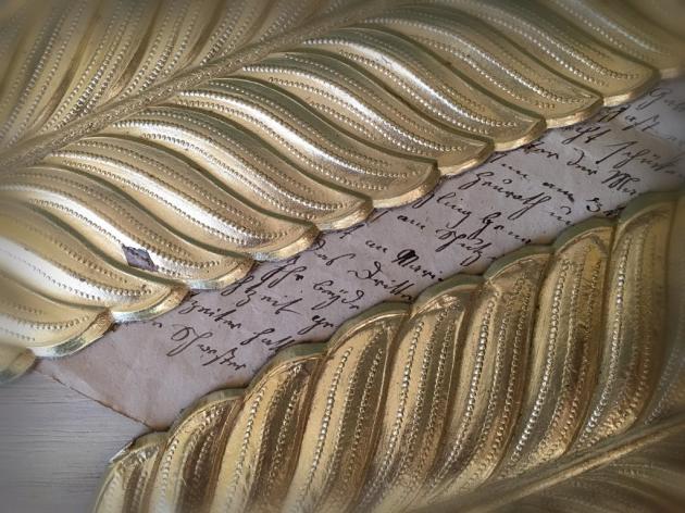 VERKAUFT ! Palmwedel gold