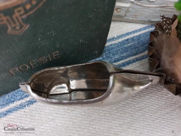 Alte helle Schuh Schokoladenform zweiteilig ~ 10,5 cm ~ Halbschuh komplett ~ Shabby Home ~ Vintage Deko ~ ht2376kh