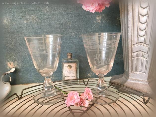 Weinglas mit Schliff