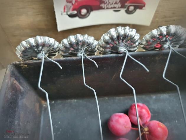 VERKAUFT ! 6 Pendelkerzenhalter ~ Baumkerzenhalter silber ~ Weihnachtsbaum ~ Weihnachten