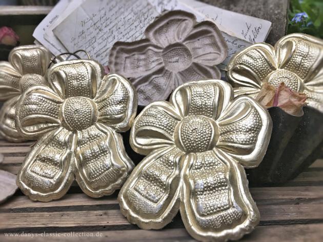 Schleife gold Dresdner Pappe uralt