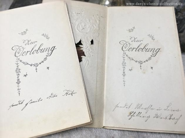 Glückwunschkarte Grußkarte Verlobungskarte Doppelkarte