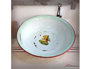 Große Teddy Emailleschüssel Bärenmotiv