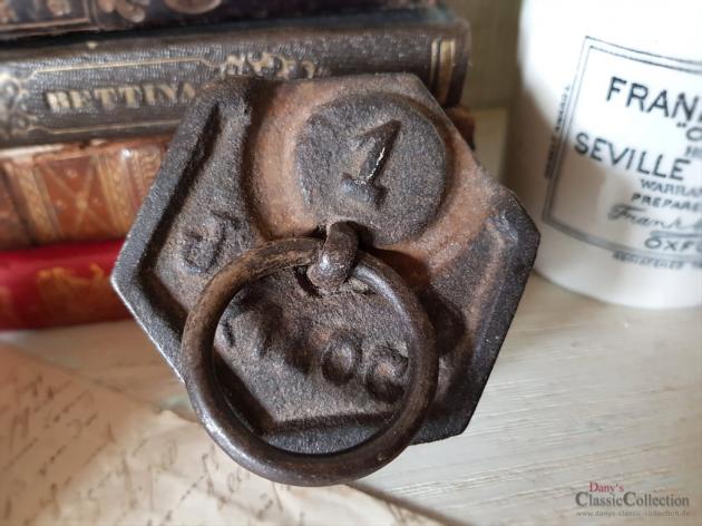 VERKAUFT ! Altes französisches Gewicht 6-eckig 1 kg