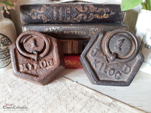 VERKAUFT ! Altes französisches Gewicht 6-eckig 1 kg