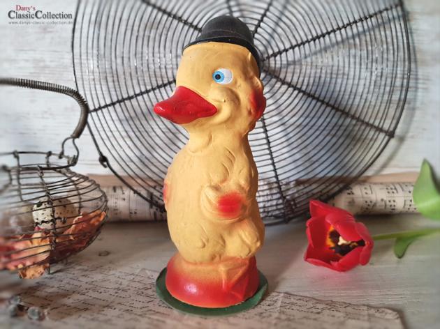 Entlein mit Hut ~ 50iger Jahre Osterdekoration ~ Sammlerstück