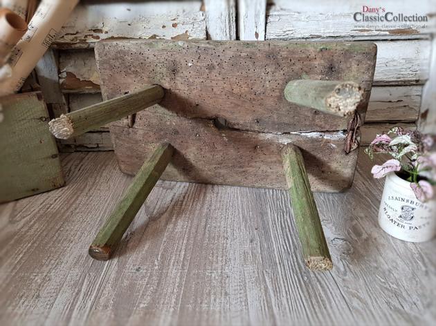 VERKAUFT ! Uralter primitiver Melkschemel ~ antiker Holzschemel ~ Hocker ~ Beistelltisch ~ Vintage Shabby chic