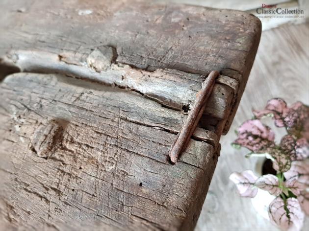 VERKAUFT ! Uralter primitiver Melkschemel ~ antiker Holzschemel ~ Hocker ~ Beistelltisch ~ Vintage Shabby chic