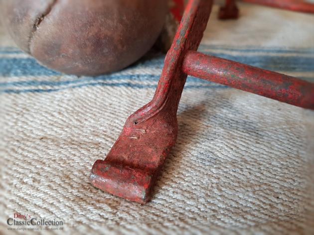 VERKAUFT ! Kinder-Klappstuhl ~ orange-roter Metallstuhl ~ Vintage Deko ~ Shabby Chic ~ Gartenndeko