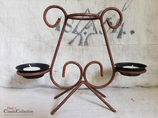 VERKAUFT ! rostiger Ständer ~ Eisenständer ~ Kerzenständer ~ Tischdeko ~ Shabby Dekoration ~ Brocante ~ Gartendeko
