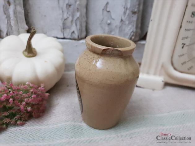 VERKAUFT ! 2 antike Steingut Cream Pötte ~ Hailwoods Rich Cream Manchester ~ Vase ~ Pottery ~ englisches Steingut ~ Werbung ~ Keiller Dundee