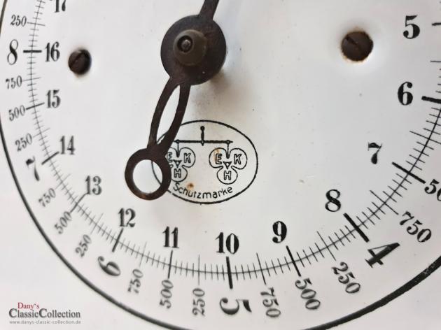 VERKAUFT ! Tellerwaage ~ Küchenwaage ~ 10 kg Waage emailliert ~ Rosendekor ~ Küchendeko ~ Brocante ~ Shabby chic ~ Landhausküche