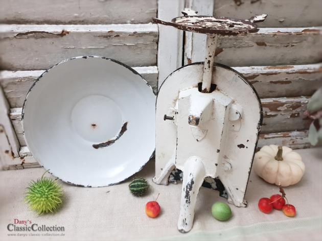 VERKAUFT ! Tellerwaage ~ Küchenwaage ~ 10 kg Waage emailliert ~ Rosendekor ~ Küchendeko ~ Brocante ~ Shabby chic ~ Landhausküche