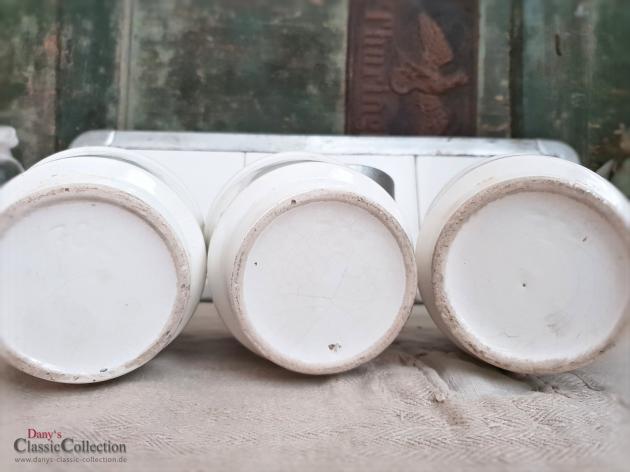 VERKAUFT ! Sand Soda Seife aus Keramik im Metallgestell an Fliesenspiegel ~ Artdeco ~ Küchenhelfer ~ Küchendeko ~ Landhausküche