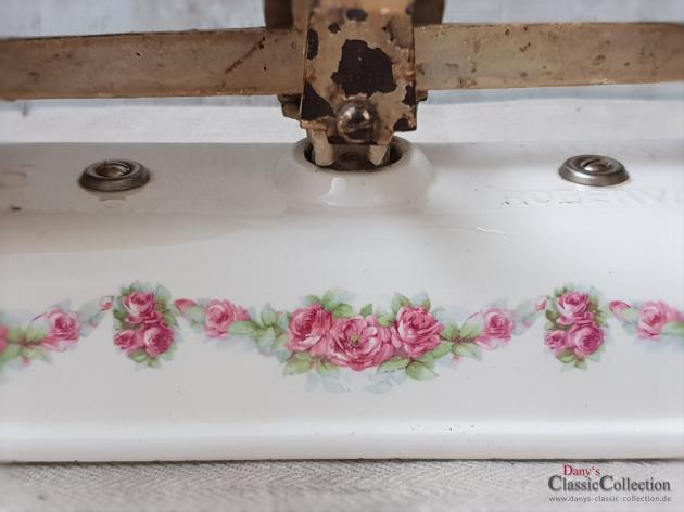 VERKAUFT ! Roberval Küchenwaage Rosendekor Vintage kitchen rose decor