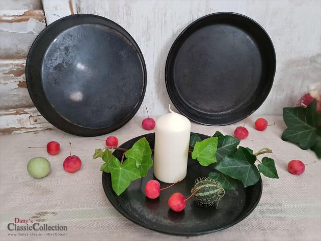 VERKAUFT ! Backblech Ø 26,5 cm ~ Pizzablech ~ Kuchenblech ~ Tablett ~ Untersetzer ~ Vintage Dekoration ~ Landhaus Küchendeko ~ Gartendeko