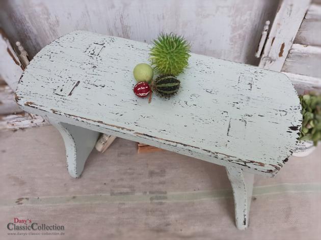 VERKAUFT ! Shabby Schemel weiß ~ alter Hocker ~ alter Holzhocker ~ Holzbank ~ Beistelltisch ~ Vintage Shabby chic