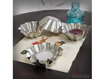 Muffin Backförmchen ~ Brioche Backformen ~ Vintage Backform ~ Weißblech Backform ~ Kerzen Deko ~ Vintage Deko ~ Landhausküche